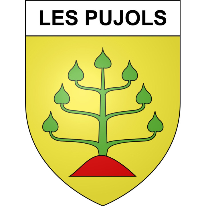 Stickers coat of arms Les Pujols adhesive sticker