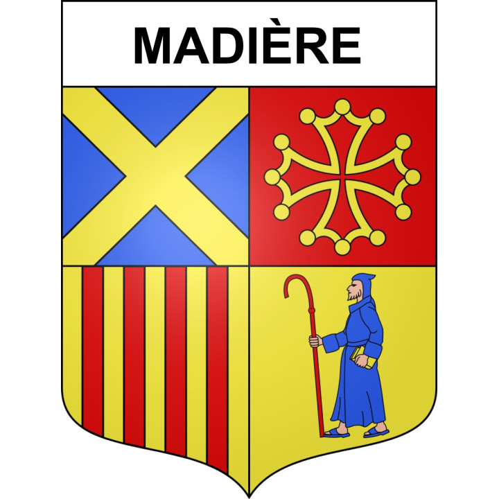 Madière Sticker wappen, gelsenkirchen, augsburg, klebender aufkleber