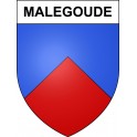 Malegoude 09 ville sticker blason écusson autocollant adhésif