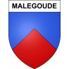 Malegoude 09 ville sticker blason écusson autocollant adhésif