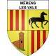 Pegatinas escudo de armas de Mérens-les-Vals adhesivo de la etiqueta engomada