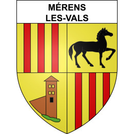 Mérens-les-Vals Sticker wappen, gelsenkirchen, augsburg, klebender aufkleber