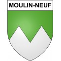 Pegatinas escudo de armas de Moulin-Neuf adhesivo de la etiqueta engomada
