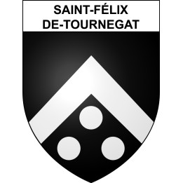 Pegatinas escudo de armas de Saint-Félix-de-Tournegat adhesivo de la etiqueta engomada