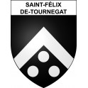 Pegatinas escudo de armas de Saint-Félix-de-Tournegat adhesivo de la etiqueta engomada