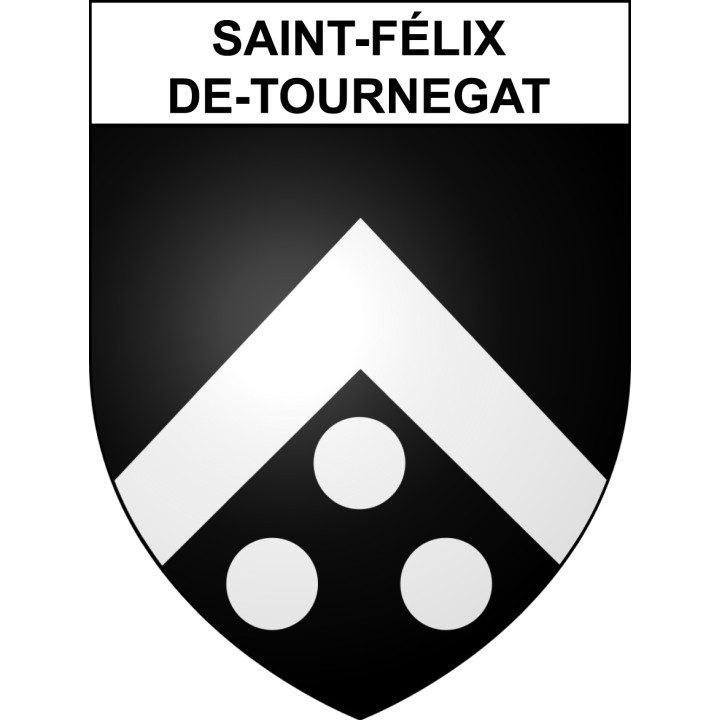 Pegatinas escudo de armas de Saint-Félix-de-Tournegat adhesivo de la etiqueta engomada