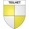 Pegatinas escudo de armas de Teilhet adhesivo de la etiqueta engomada
