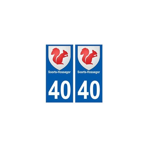 40 Soorts-Hossegor autocollant plaque blason armoiries stickers département ville