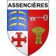 Assencières 10 ville sticker blason écusson autocollant adhésif
