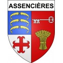 Stickers coat of arms Assencières adhesive sticker