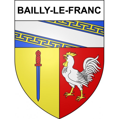 Bailly-le-Franc Sticker wappen, gelsenkirchen, augsburg, klebender aufkleber