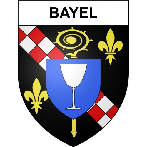 Pegatinas escudo de armas de Bayel adhesivo de la etiqueta engomada