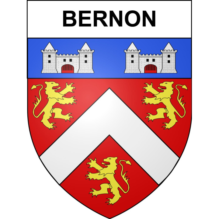 Pegatinas escudo de armas de Bernon adhesivo de la etiqueta engomada