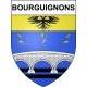 Bourguignons 10 ville sticker blason écusson autocollant adhésif