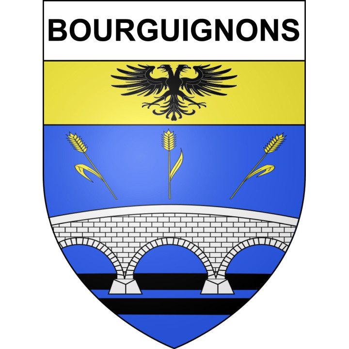 Pegatinas escudo de armas de Bourguignons adhesivo de la etiqueta engomada
