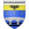 Bourguignons 10 ville sticker blason écusson autocollant adhésif