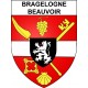 Bragelogne-Beauvoir 10 ville sticker blason écusson autocollant adhésif