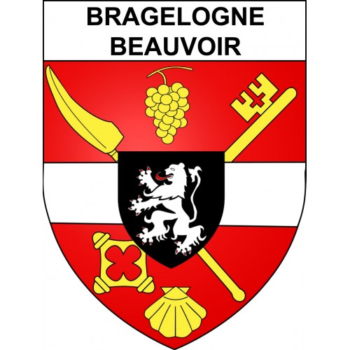 Bragelogne-Beauvoir Sticker wappen, gelsenkirchen, augsburg, klebender aufkleber