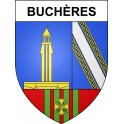 Buchères Sticker wappen, gelsenkirchen, augsburg, klebender aufkleber