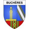 Buchères 10 ville sticker blason écusson autocollant adhésif
