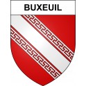 Pegatinas escudo de armas de Buxeuil adhesivo de la etiqueta engomada
