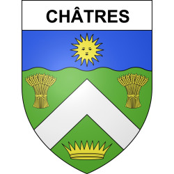 Châtres 10 ville sticker blason écusson autocollant adhésif