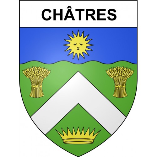 Châtres 10 ville sticker blason écusson autocollant adhésif