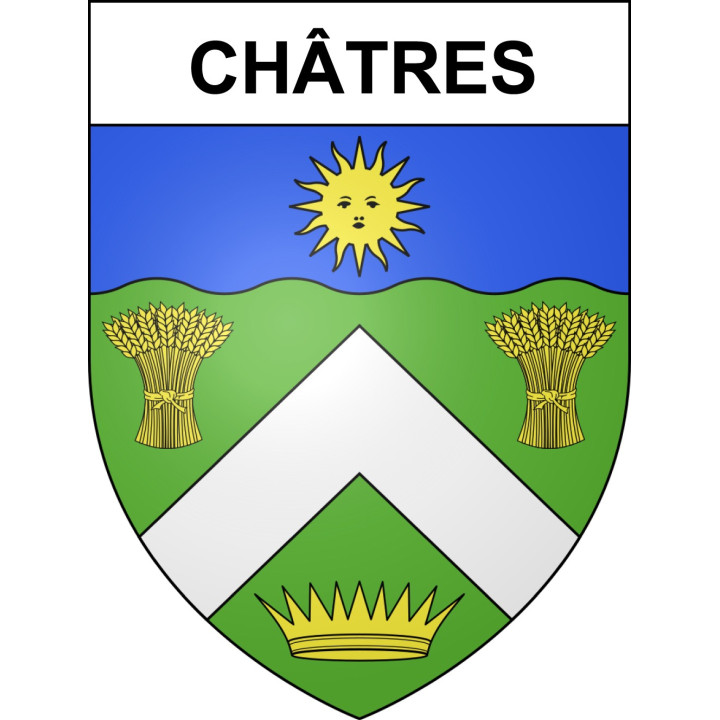 Stickers coat of arms Châtres adhesive sticker