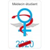 Caducée médecin étudiant logo 502 sticker autocollant