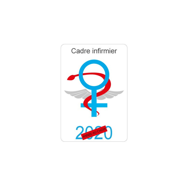 Caducée Cadre infirmier logo 503 sticker autocollant