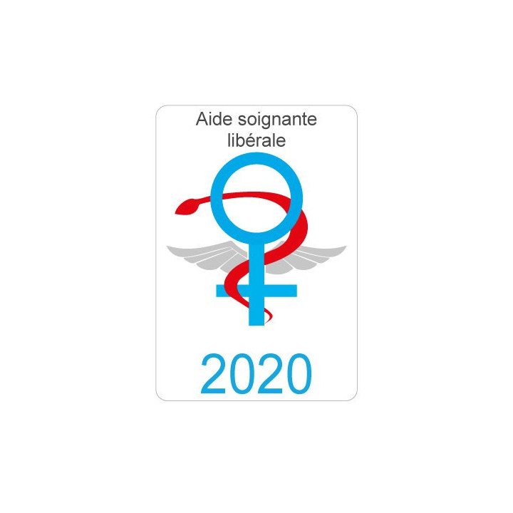 Caduceo de Cuidado de la salud del Ayudante de la etiqueta engomada de la etiqueta engomada