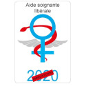 Caducée aide soignante libérale logo 504 sticker autocollant