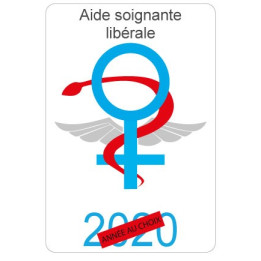 Caduceo de Cuidado de la salud del Ayudante de la etiqueta engomada de la etiqueta engomada