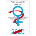 Caducée aide soignante libérale logo 504 sticker autocollant