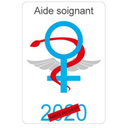 Caducée aide soignant logo 506 sticker autocollant