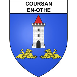 Coursan-en-Othe Sticker wappen, gelsenkirchen, augsburg, klebender aufkleber