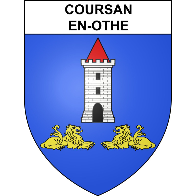 Coursan-en-Othe 10 ville sticker blason écusson autocollant adhésif
