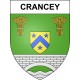 Pegatinas escudo de armas de Crancey adhesivo de la etiqueta engomada
