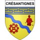 Crésantignes 10 ville sticker blason écusson autocollant adhésif