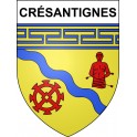 Pegatinas escudo de armas de Crésantignes adhesivo de la etiqueta engomada