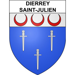 Dierrey-Saint-Julien 10 ville sticker blason écusson autocollant adhésif