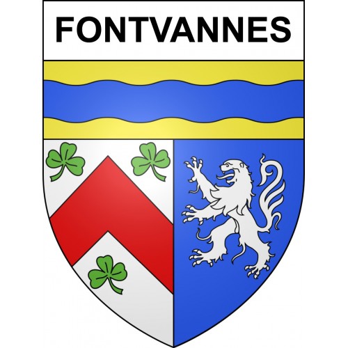 Fontvannes Sticker wappen, gelsenkirchen, augsburg, klebender aufkleber