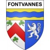 Fontvannes 10 ville sticker blason écusson autocollant adhésif