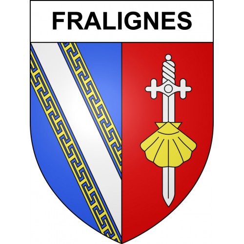 Stickers coat of arms Fralignes adhesive sticker