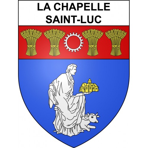Stickers coat of arms La Chapelle-Saint-Luc adhesive sticker