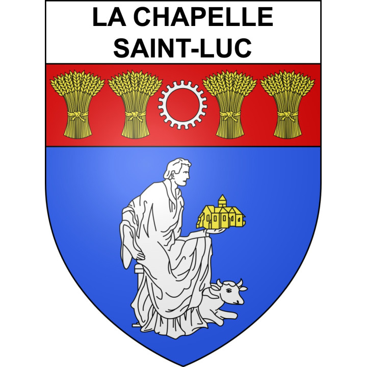 La Chapelle-Saint-Luc Sticker wappen, gelsenkirchen, augsburg, klebender aufkleber