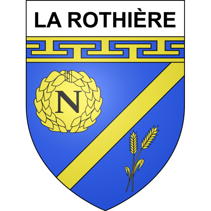 Pegatinas escudo de armas de La Rothière adhesivo de la etiqueta engomada