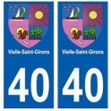 40 Vielle-Saint-Girons autocollant plaque blason armoiries stickers département ville