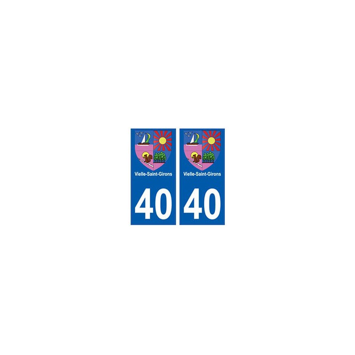 40 Vielle-Saint-Girons autocollant plaque blason armoiries stickers département ville