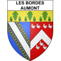 Pegatinas escudo de armas de Les Bordes-Aumont adhesivo de la etiqueta engomada